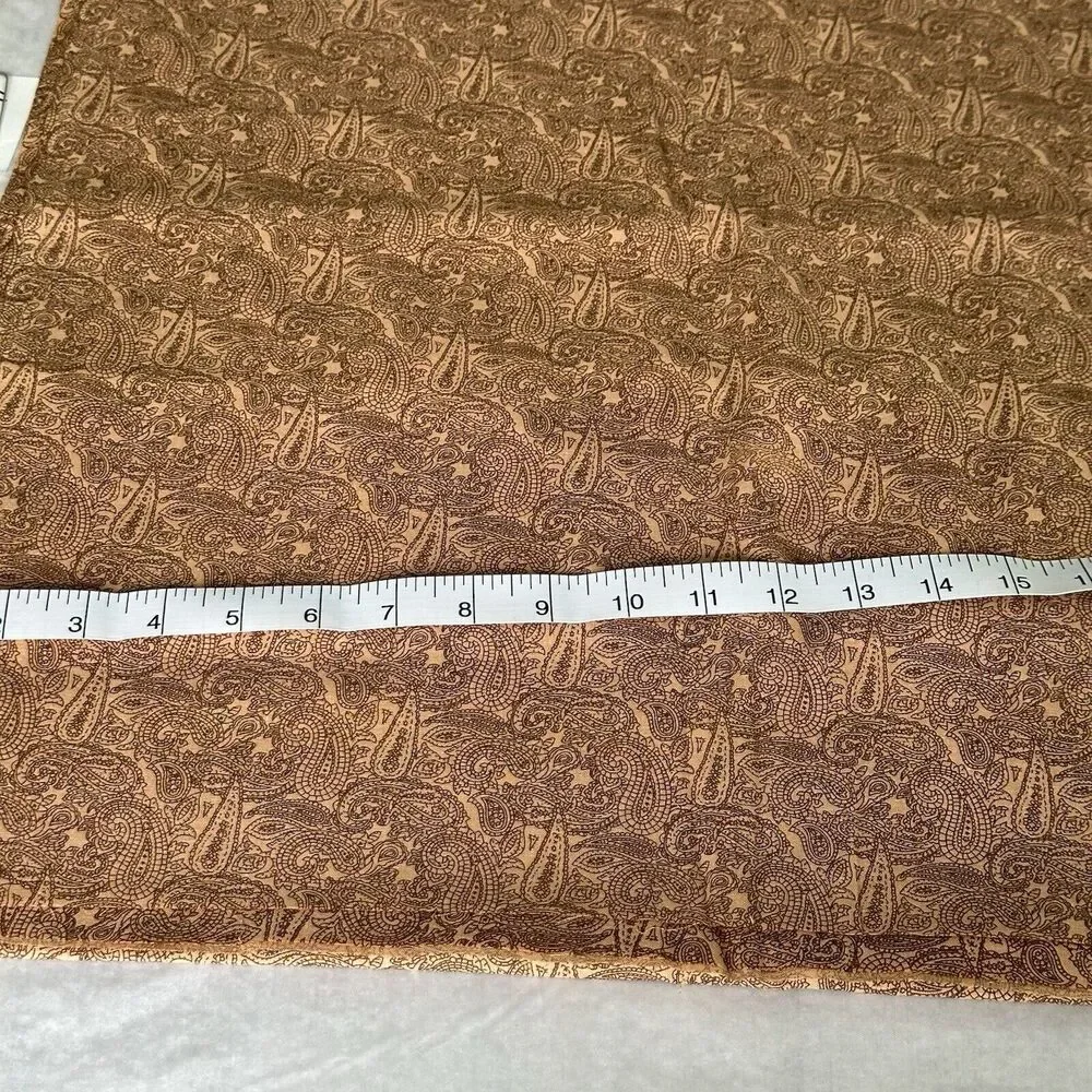 OOP Two-Tone Brown Paisley Fabric Cotton Quilting Fabric Blender  BTY